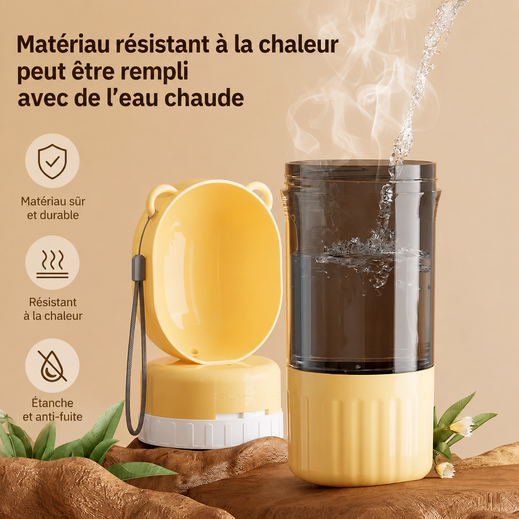 Gourde 2 en 1 pour chien et chat