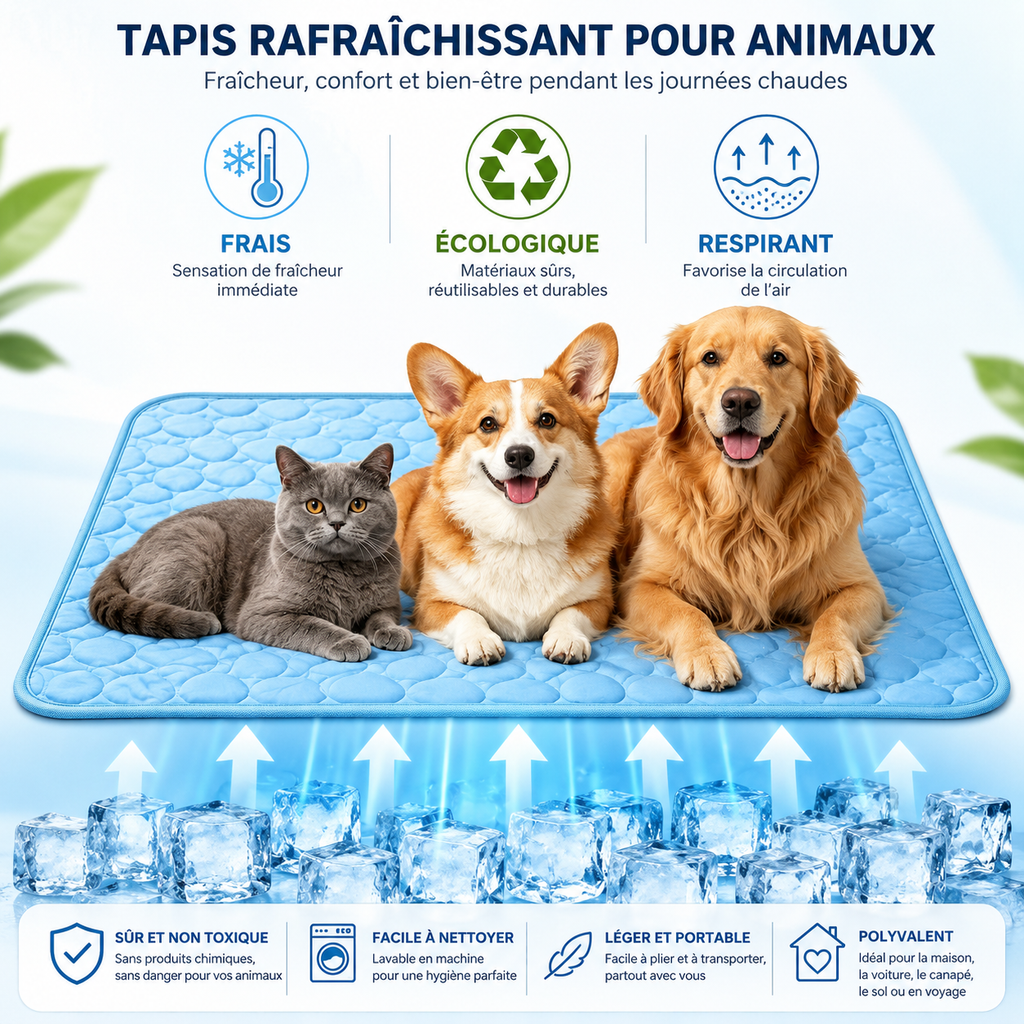 Tapis Rafraîchissant Respirant pour Chien