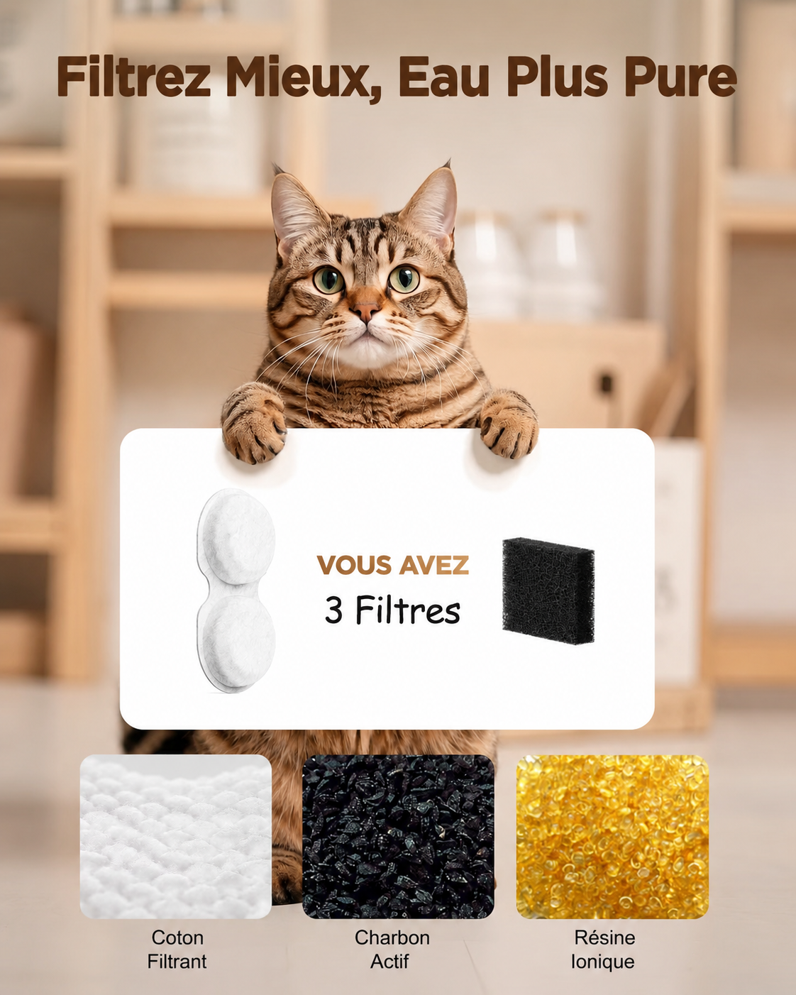 Fontaine à Eau Automatique 2,4L – Hydratation Silencieuse pour Chats & Chiens