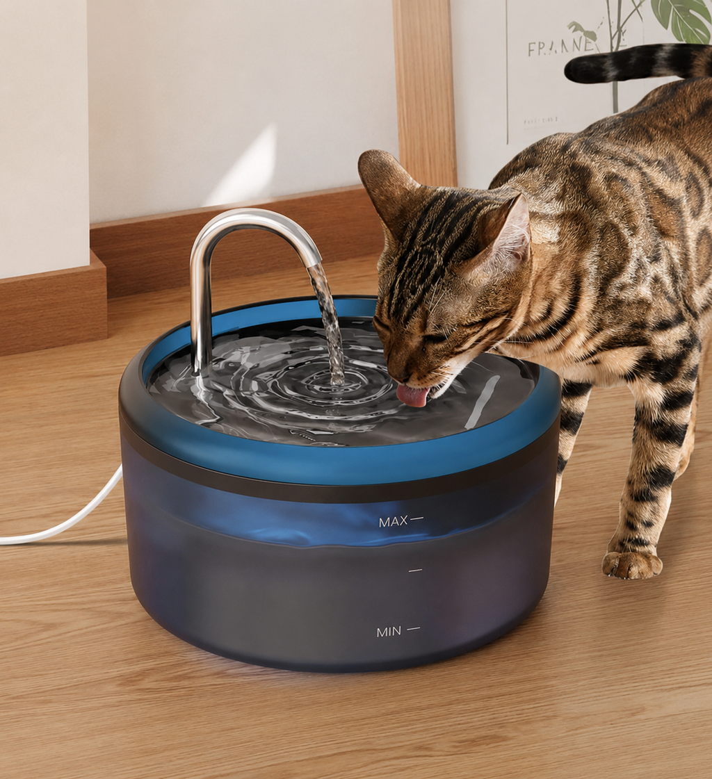 Fontaine à Eau Automatique 2,4L – Hydratation Silencieuse pour Chats & Chiens