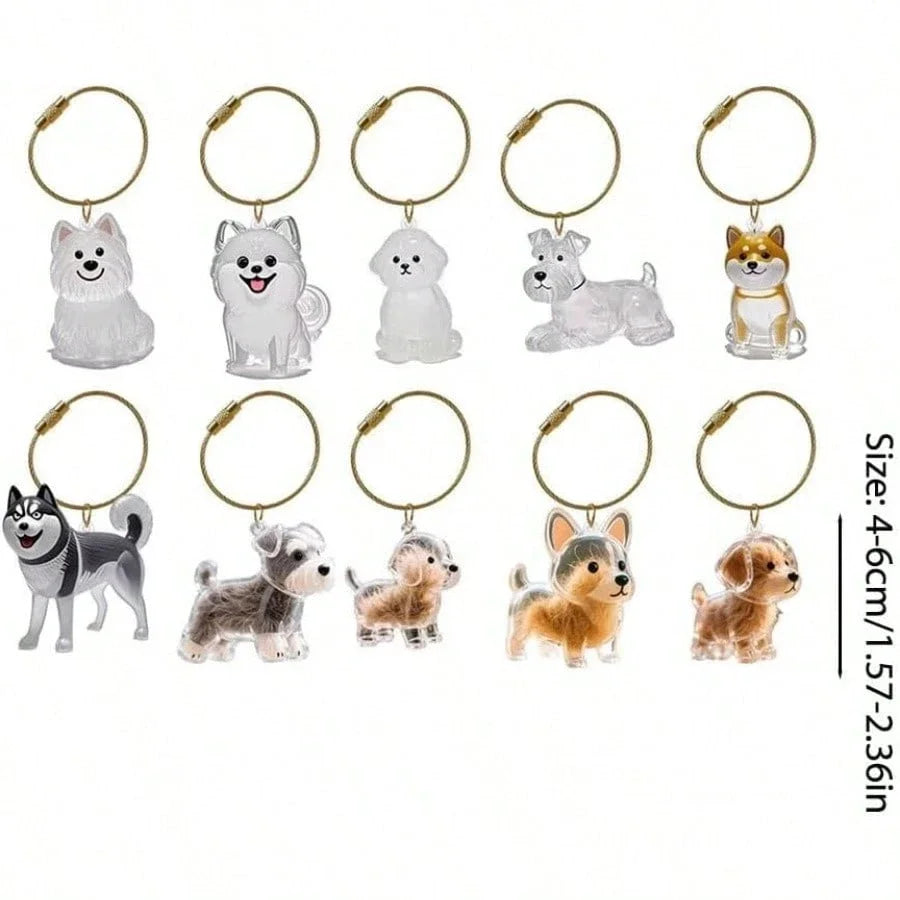 Porte-Clés Capsule Souvenir Poils d'Animal – Médaillon Mémorial Chien & Chat