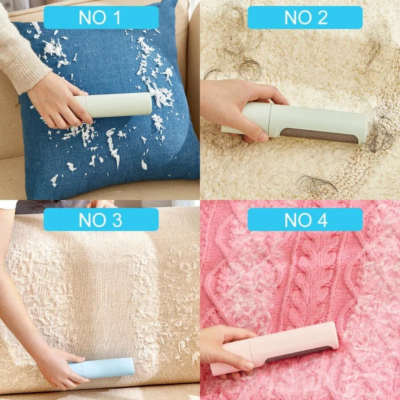 Brosse Anti-Poils 2-en-1 Réutilisable – Nettoyage Vêtements & Canapés