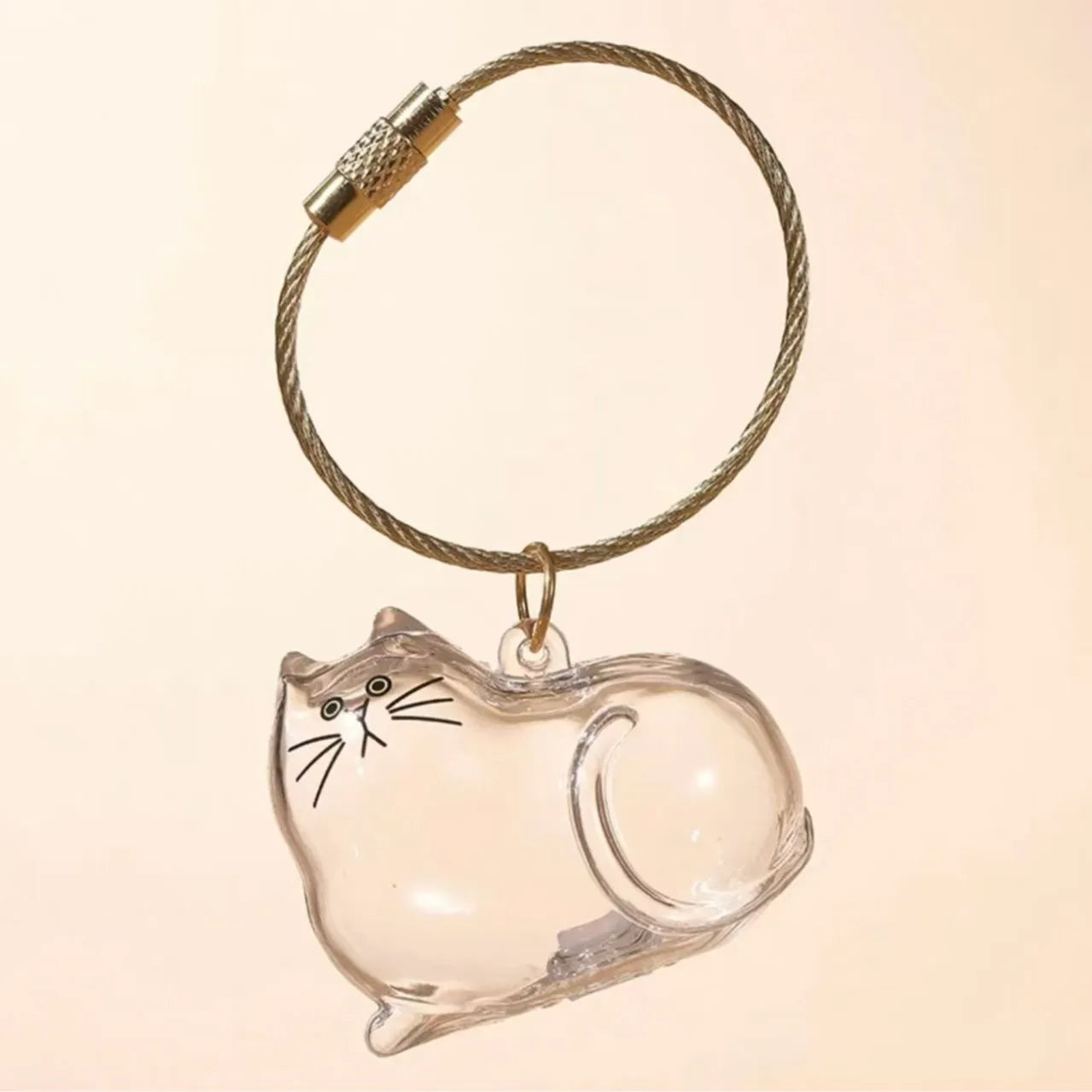 Porte-Clés Capsule Souvenir Poils d'Animal – Médaillon Mémorial Chien & Chat
